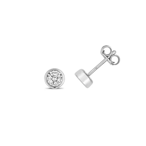 0.20ct White Gold Diamond Illusion Robover Studs